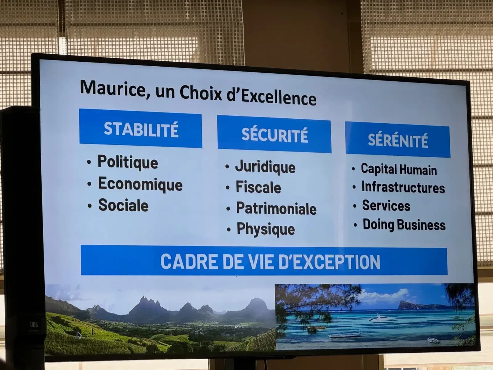 Présentation de l'Economic Development Board de Maurice (EDB) à Genève