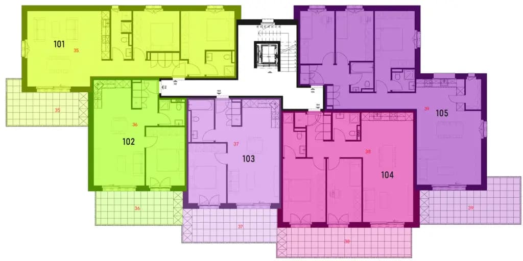 Ethéria, Ayent — plan du 1er étage